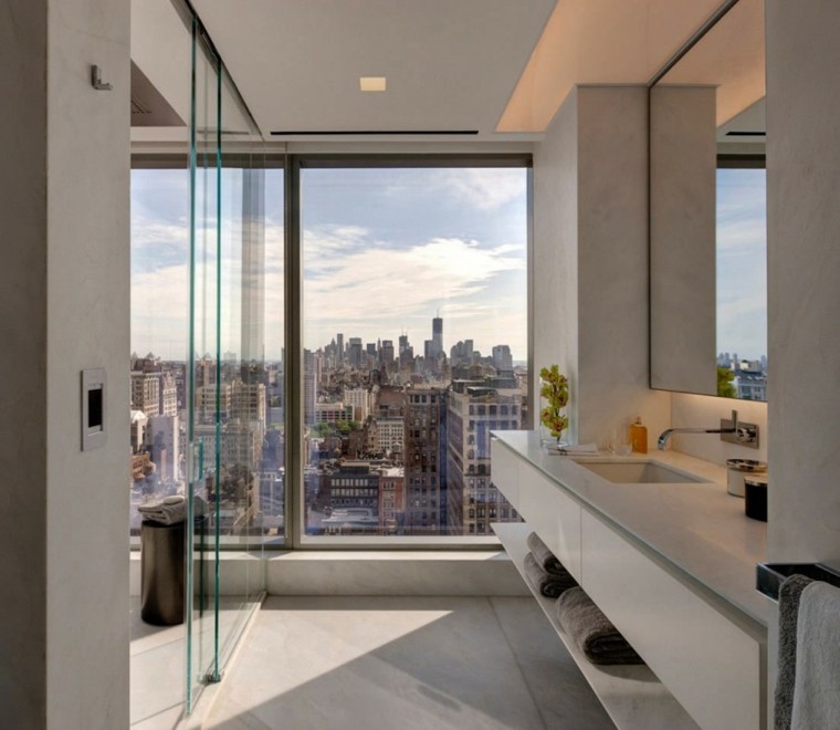 vista preciosa desde el baño moderno al estilo minimalista baños estilo minimalista moderno vistas preciosas ideas