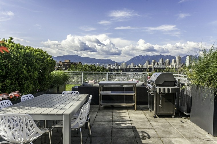 terraza moderna con comedor bonita terraza muebles acero comedor
