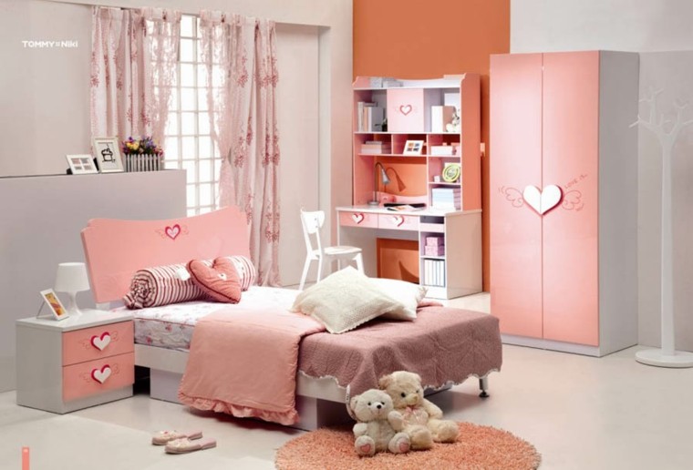 bonito diseño de dormitorio de color salmón bonito diseño dormitorio color salomon