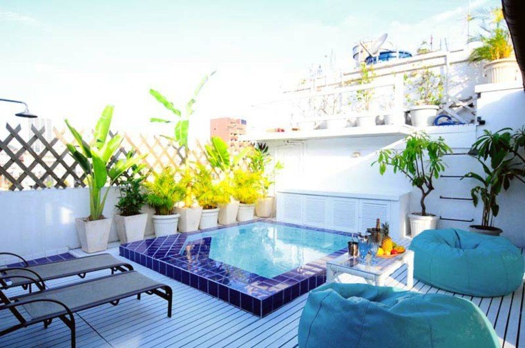 bonito diseño terraza moderna piscina