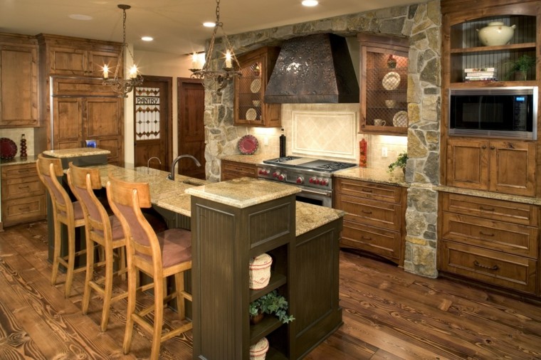 cocina decoracion practica madera lajas