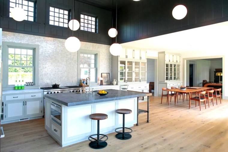 diseño de cocina estilo industrial cocina estilo industrial techo negro