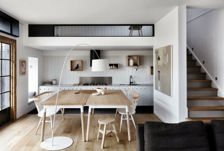 cocina moderna de estilo nórdico cocina moderna mesa madera