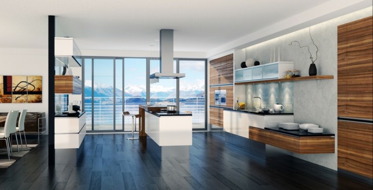 cocina con laminado de madera cocina vistas laminado de madera