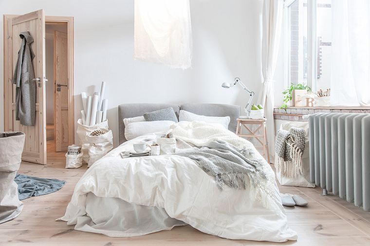 color blanco dormitorio romantico suelo madera ideas