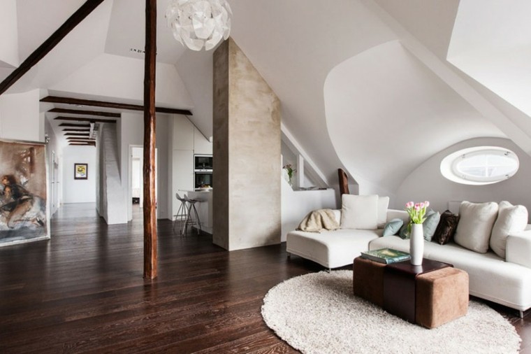 color blanco salon moderno elegante apartamento ideas
