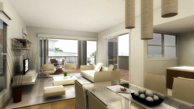conjunto muebles salon color beige