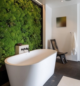 Cuarto de baño con diseño moderno al estilo minimalista