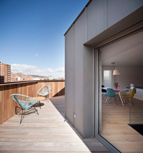 Decoracion terraza aticos - diseños modernos de gran altura
