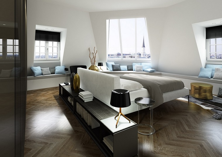 decoracion moderna dormitorio romantico blanca negra ideas