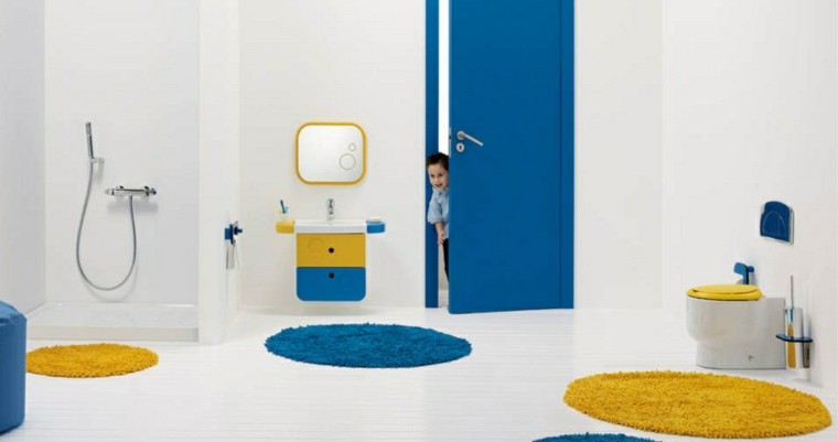diseño cuarto baño moderno infantil