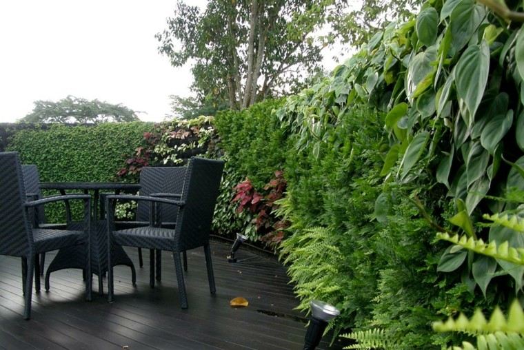 diseño jardines verticales sillas suelo