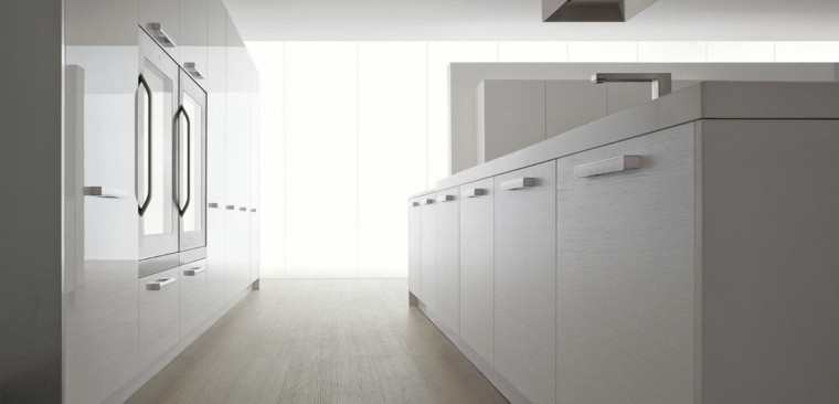 diseño muebles cocina blancos modernos