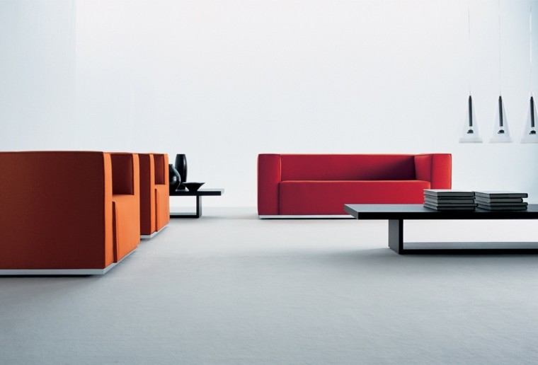 diseño sofas sillones colores calidos