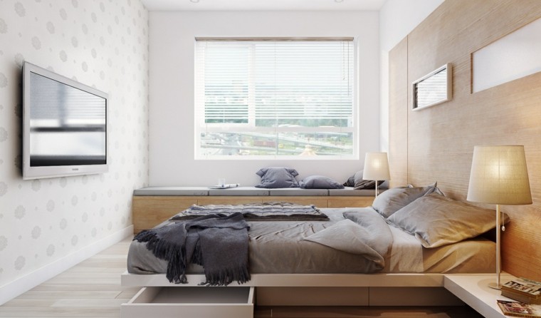 dormitorio estilo minimalista moderno pequeno ideas