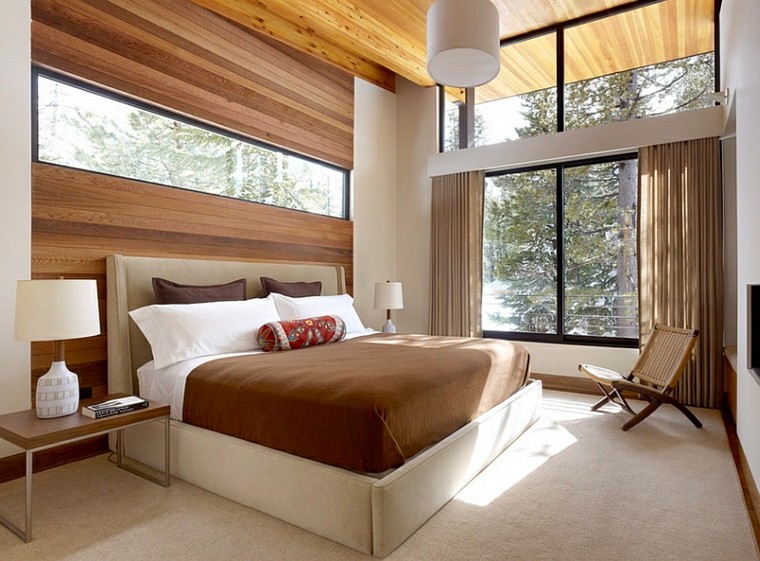 dormitorio estilo minimalistas moderno ventana alta ideas