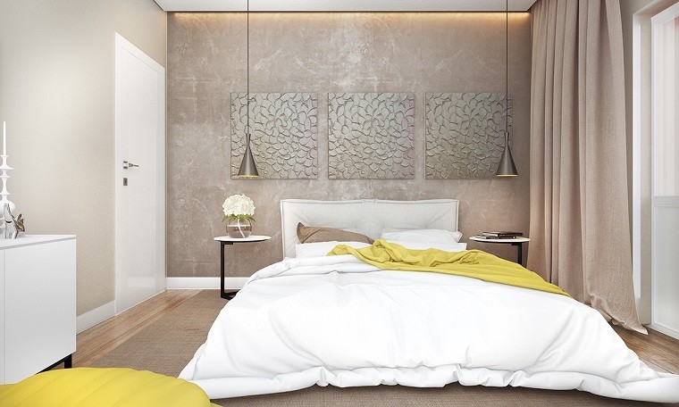 dormitorio romantico paredes color beige ideas