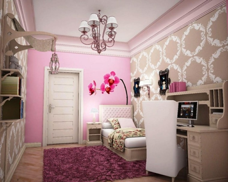 diseño de dormitorio color rosa dormitorio color rosa chica joven