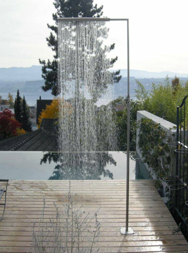 ducha moderna diseño cortina agua