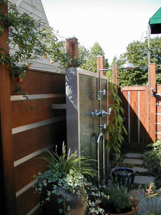duchas exterior diseño casero 