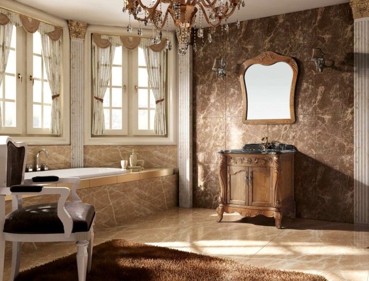 elegante marron clasico alfombra lampara