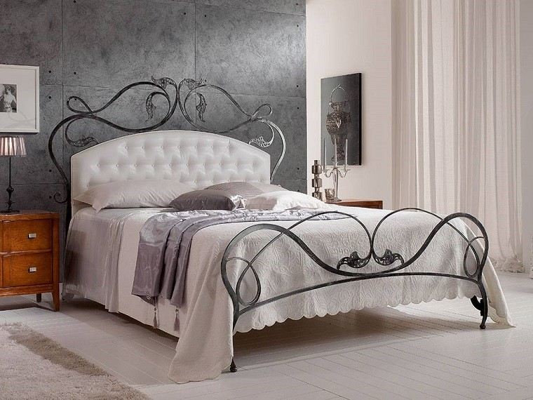 escapada romántica cama acero dormitorio moderno ideas