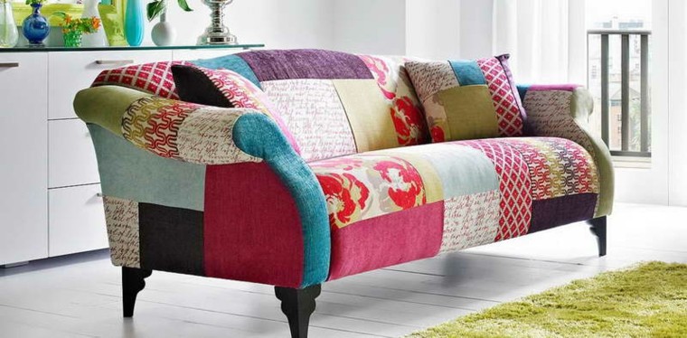 estupendo sofa diseño parches telas