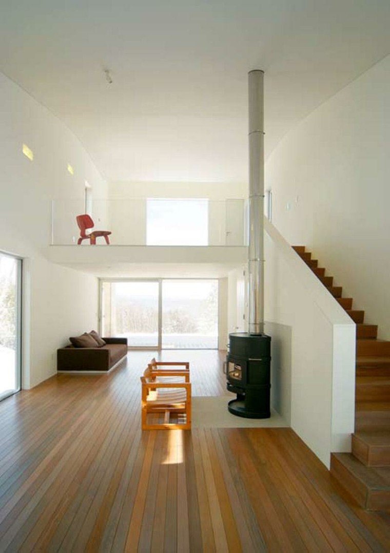 estupendo diseño pasillo escalera minimalista