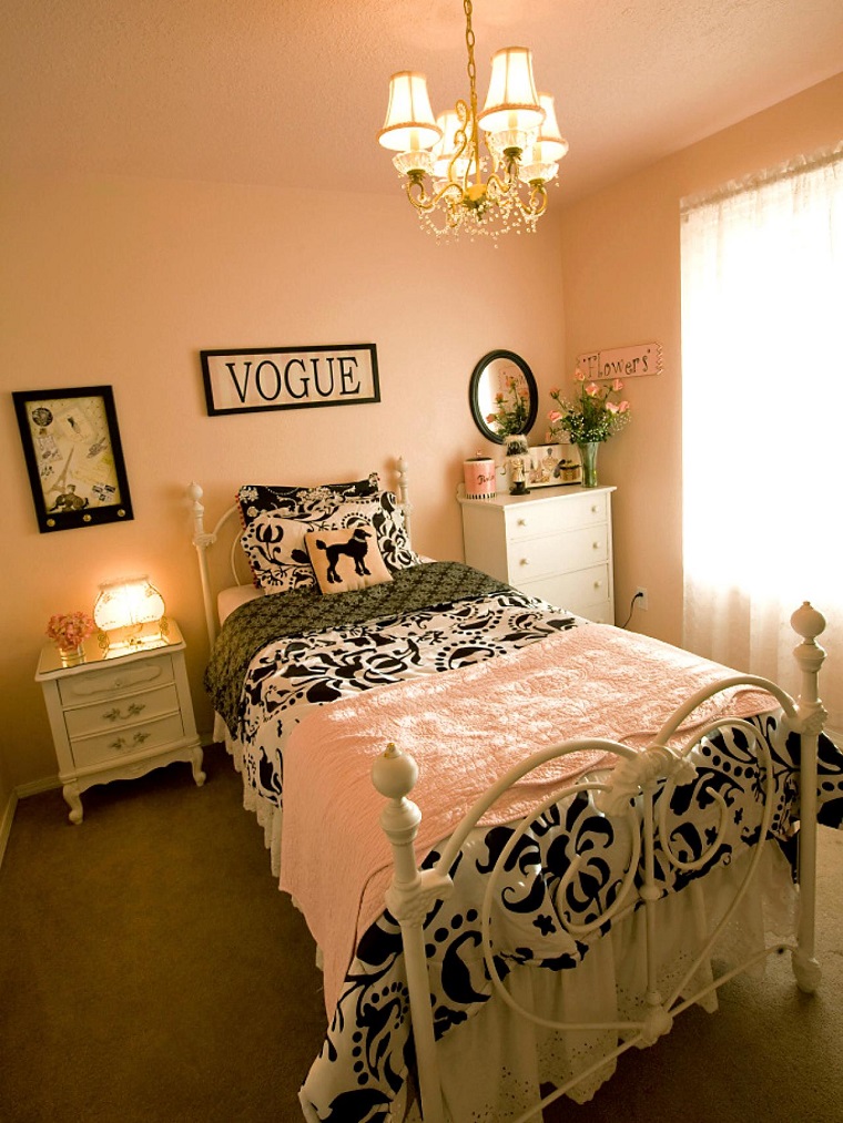 cama de acero blanco en la habitación de la niña habitación juvenil niña grande cama acero blanco ideas