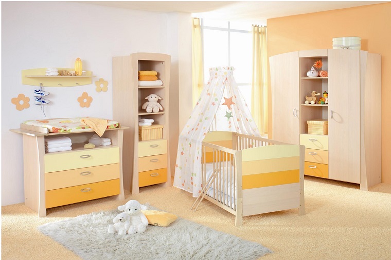 ideas para habitaciones de bebé color amarillo ideas