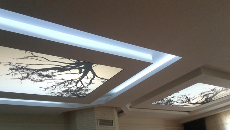 lamparas diseño techo arboles led