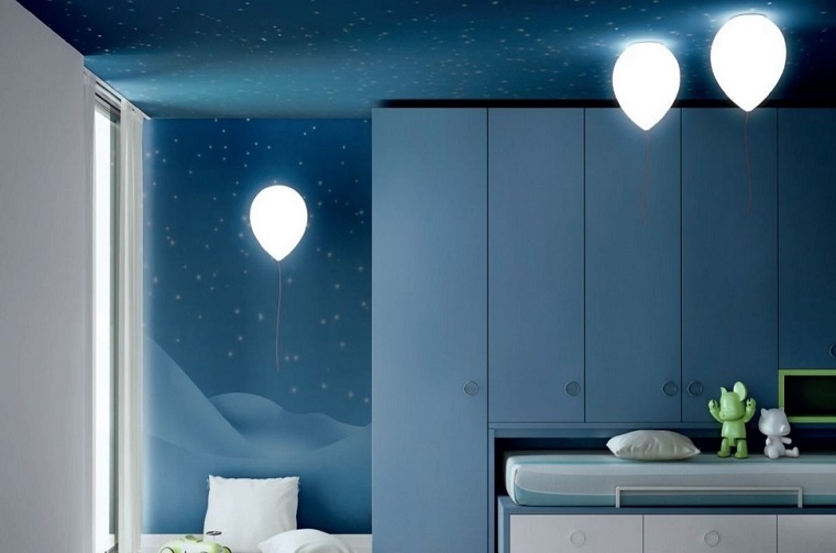 lamparas originales habitacion nino globos ideas