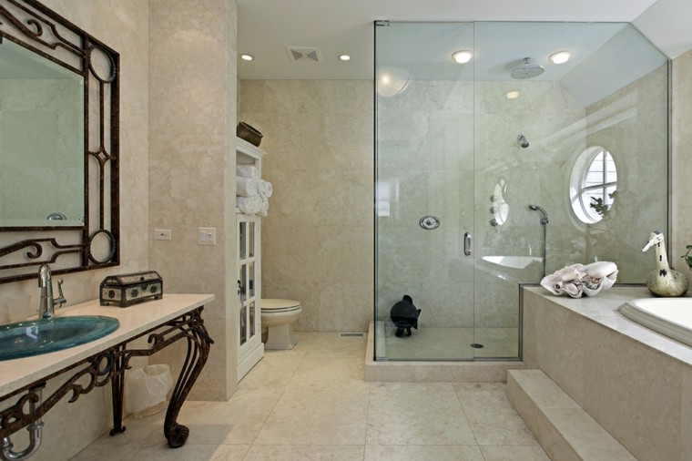 lavabo-acabados acero espejo ideas marco bano ducha