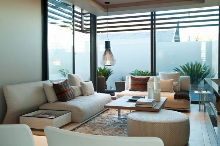 Mesa redonda o cuadrada otomana para el salón