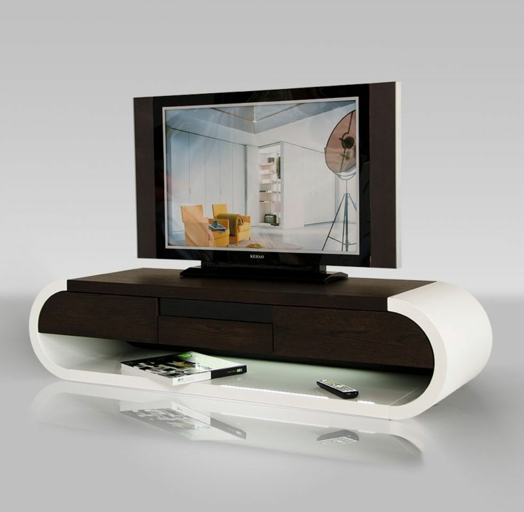 moderno futurista diseño blanco madera