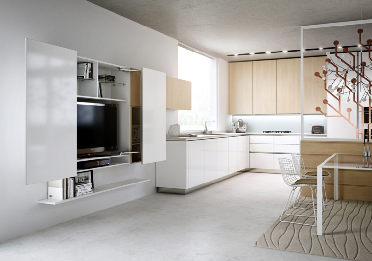 moderno tridimensional cabinete television puertas