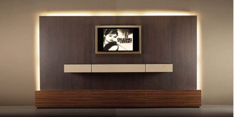 Mueble con LED integrado, unidades de pared asombrosas.