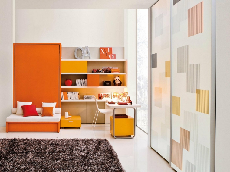 naranja ñiña interesante espacio alfombra