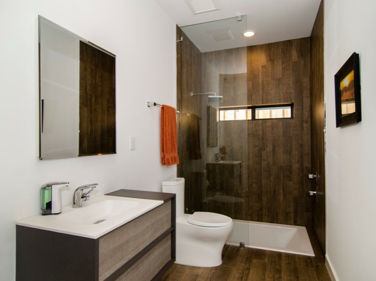 toalla roja para detalle oscuro madera lavabamos muebles toalla