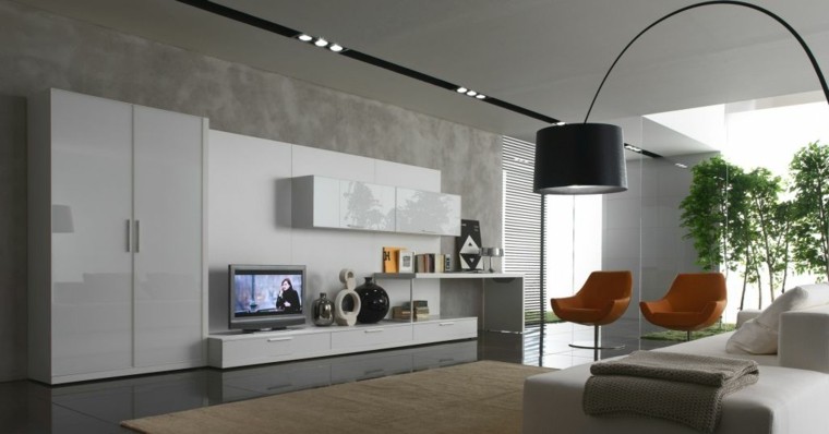 pared color gris hormigon salon