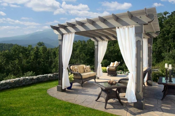Cenadores con cortinas - treinta y ocho ideas