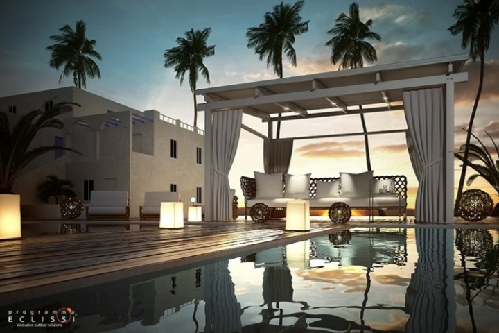 Cenadores con cortinas - treinta y ocho ideas