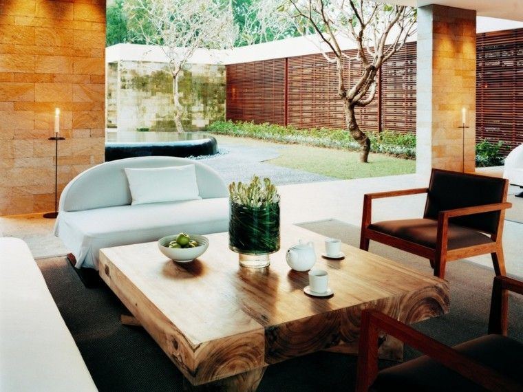 salon moderno vistas jardin valla madera ideas
