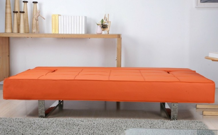 sofa canpé barato color naranja