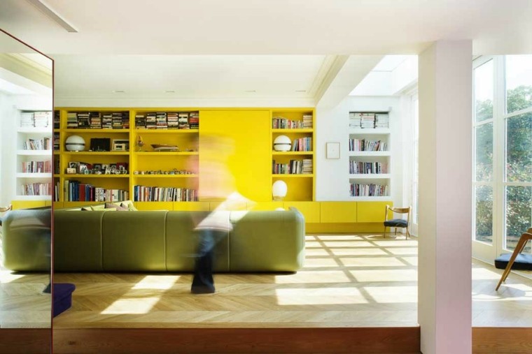 sofa color verde mueble amarillo
