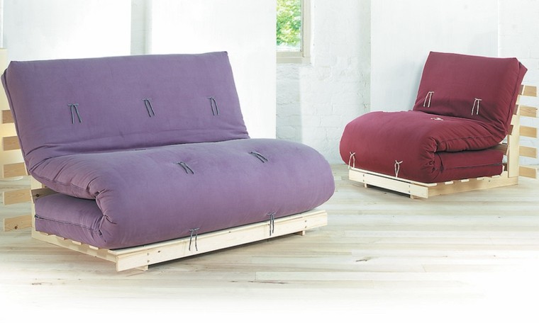 sofas baratos colcha morada granate