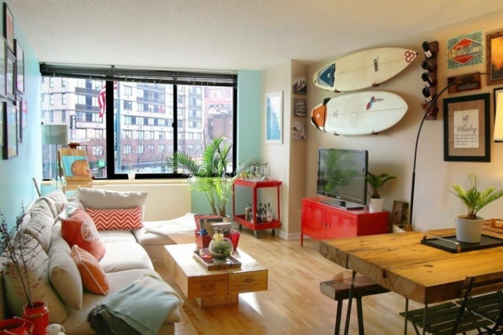 Tablas de surf, decorando con aires marinos, 50 propuestas.