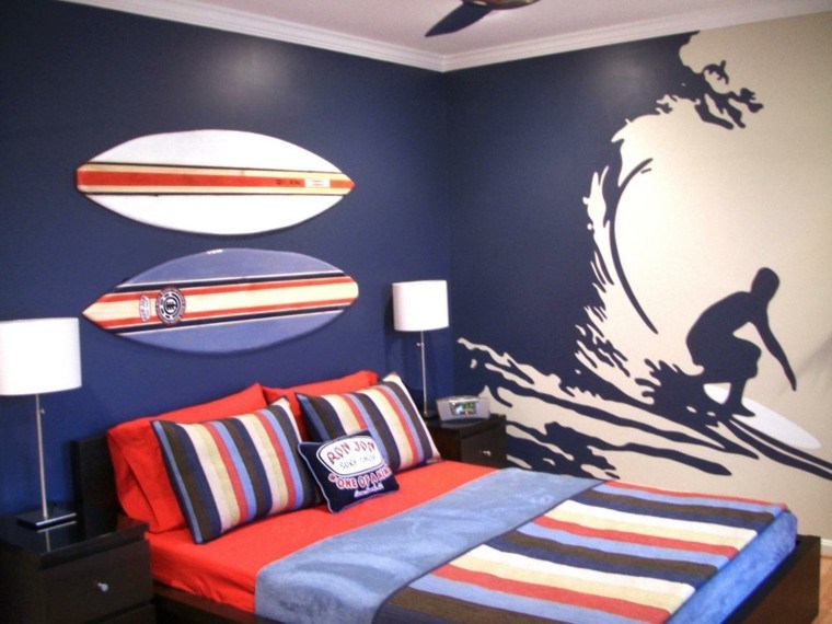 tablas de surf paredes varon tema