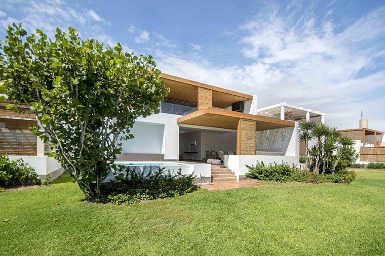 techos de madera vistas jardin