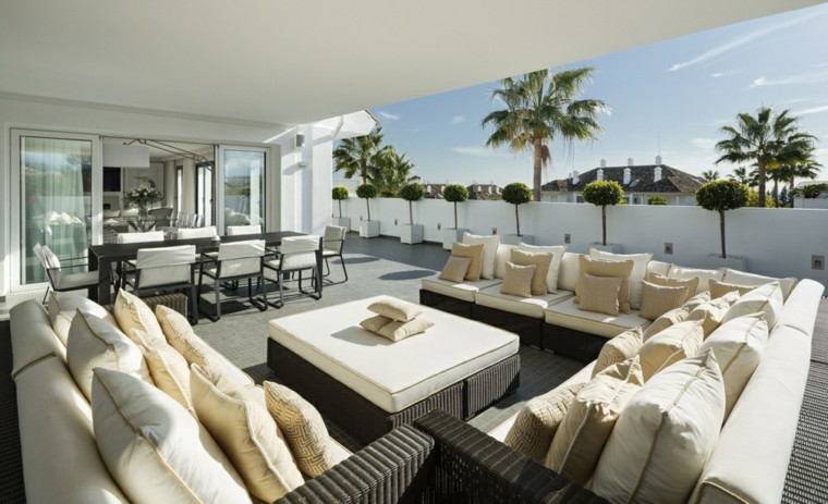 terraza con cubierta y muebles de rattan terraza cubierta y muebles rattan